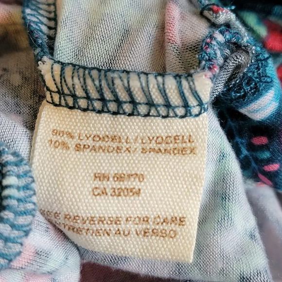 FREE PEOPLE Women's Cutout Keyhole Knit Floral Mini Dress Size Small Teal - Picture 11 of 13